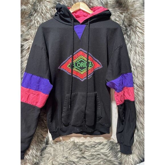 Vintage Florida Beach Hooded Sweater 1990‎ Marked Women's Xl - Picture 1 of 5